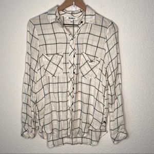 William Rast Plaid Flannel Button Down Top